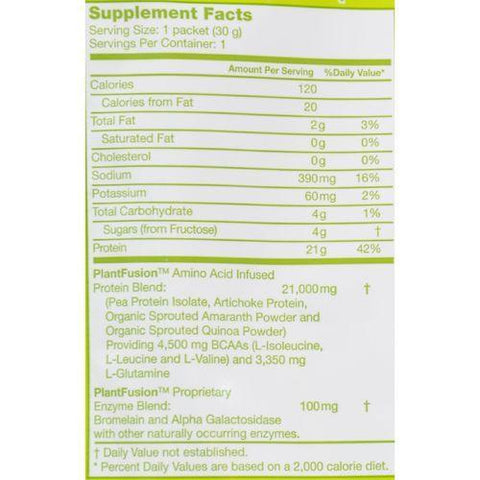 Plantfusion Vanilla Packets - Case of 12 - 30 Grams