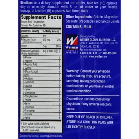 Weider Amino 6000 - 100 Capsules