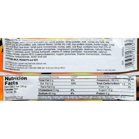 Tigers Milk Bar - Peanut Butter Crunch - Case of 24 - 1.23 oz