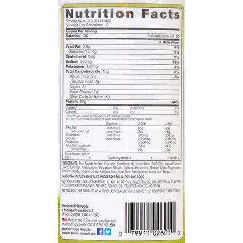 Naturade Pea Protein Vanilla - 15.66 oz