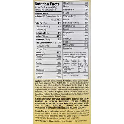 Naturade Total Soy Meal Replacement French Vanilla - 18 oz