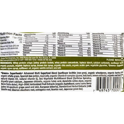 Greens Plus Plusbar Protein Bar - Whey Krisp - 1.76 oz Bars - Case of 12