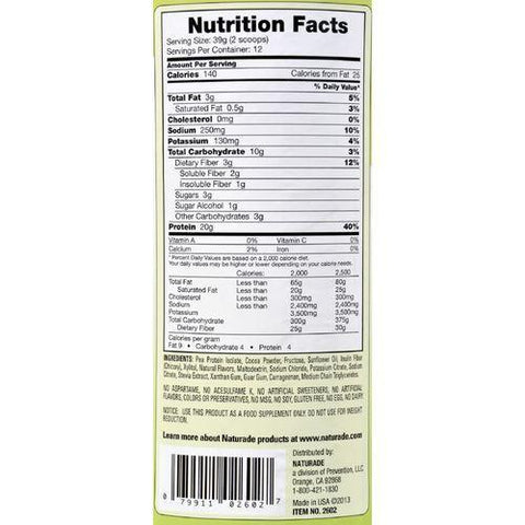 Naturade Pea Protein - Chocolate - 16.5 oz