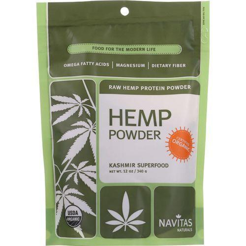 Navitas Naturals Protein Powder - Organic - Hemp - Raw - 12 oz - case of 6