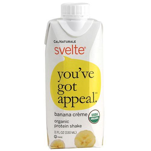 Svelte Protein Shake - Organic - Banana Creme - 11 fl oz - Case of 8