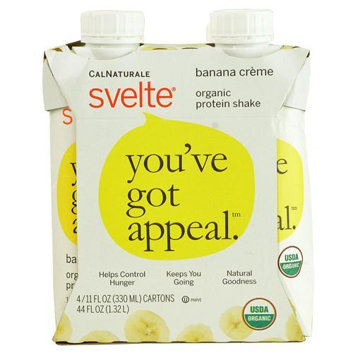 Svelte Protein Shake - Organic - Banana Creme - 11 fl oz - Case of 24