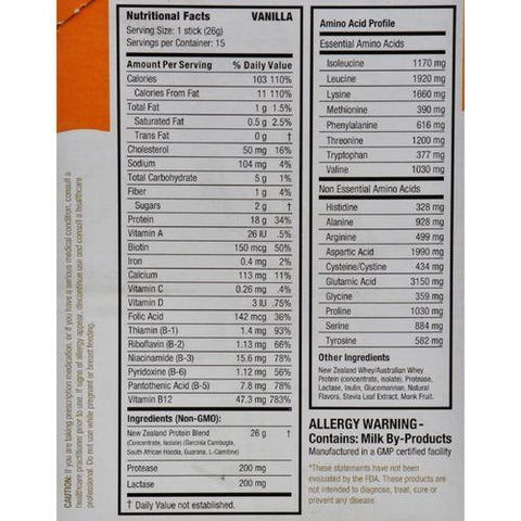 Only Protein Meal Replacement - Whey - Packets - Vanilla - 15 Count