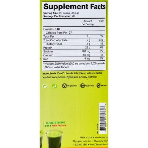 Olympian Labs Pea Protein - Vanilla - 736 g