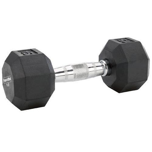 Rubber Coated Dumbbell - 15 lbs.