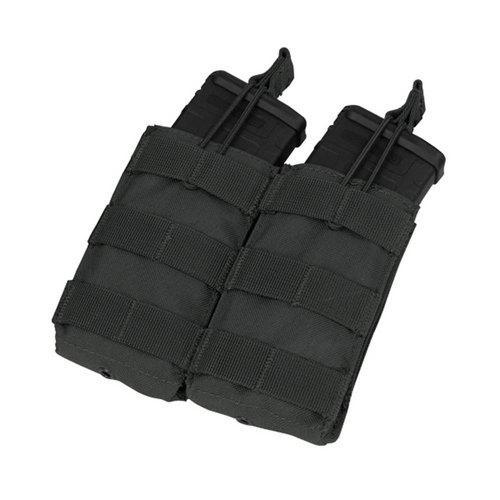 Double M4/M16 Open Top Mag Pouch Color- Black