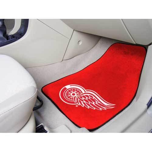 Detroit Red Wings NHL 2-Piece Printed Carpet Car Mats (18x27")"