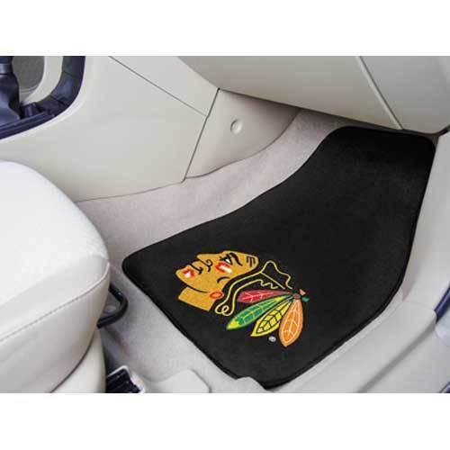 Chicago Blackhawks NHL 2-Piece Printed Carpet Car Mats (18x27")"