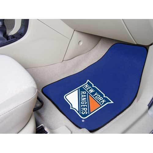 New York Rangers NHL 2-Piece Printed Carpet Car Mats (18x27")"