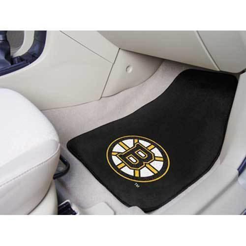 Boston Bruins NHL 2-Piece Printed Carpet Car Mats (18x27")"