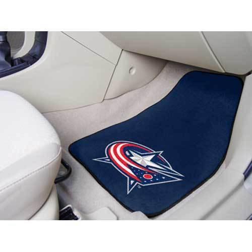 Columbus Blue Jackets NHL 2-Piece Printed Carpet Car Mats (18x27")"