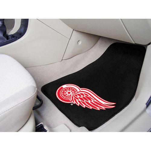 Detroit Red Wings NHL 2-Piece Printed Carpet Car Mats (18x27")"