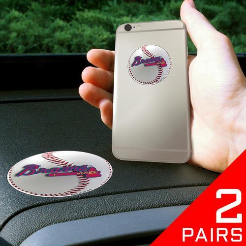 Atlanta Braves MLB Get a Grip" Cell Phone Grip Accessory (2 Piece Set)"