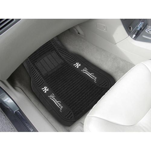 New York Yankees MLB Deluxe 2-Piece Vinyl Car Mats (20x27")"