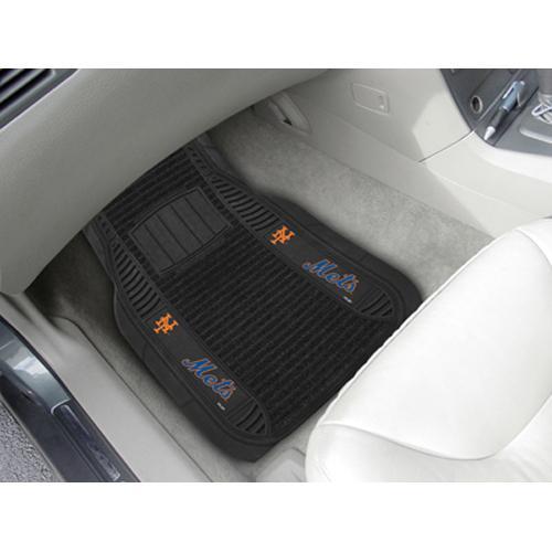 New York Mets MLB Deluxe 2-Piece Vinyl Car Mats (20x27")"