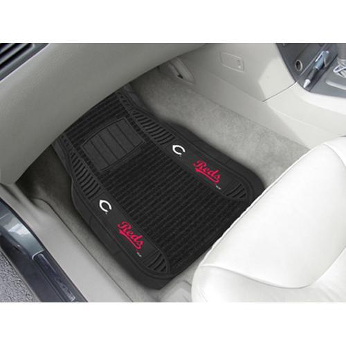 Cincinnati Reds MLB Deluxe 2-Piece Vinyl Car Mats (20x27")"