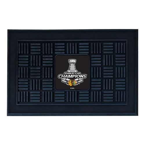 Chicago Blackhawks 2015 NHL Stanley Cup Champions Vinyl Doormat" (19"x30")"