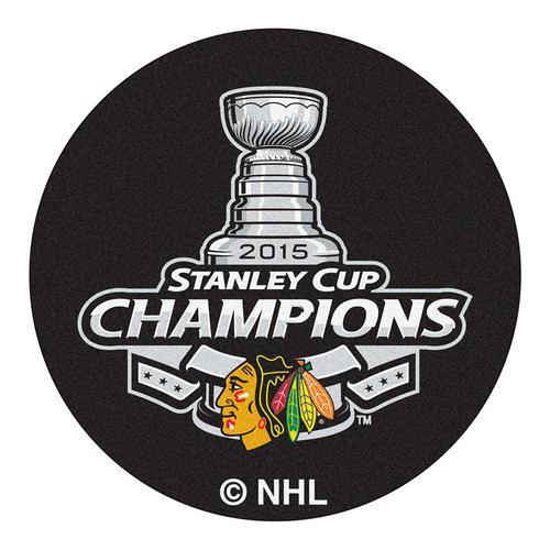 Chicago Blackhawks 2015 NHL Stanley Cup Champions Puck Mat (29 diameter)"