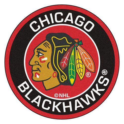 Chicago Blackhawks NHL Round Floor Mat (29)"