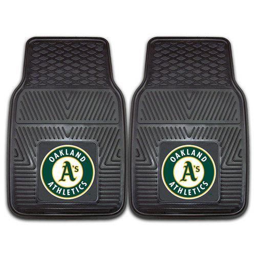 Oakland Athletics MLB Heavy Duty 2-Piece Vinyl Car Mats (18x27")"