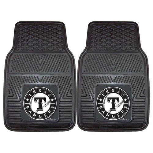 Texas Rangers MLB Heavy Duty 2-Piece Vinyl Car Mats (18x27")"