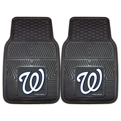 Washington Nationals MLB Heavy Duty 2-Piece Vinyl Car Mats (18x27")"