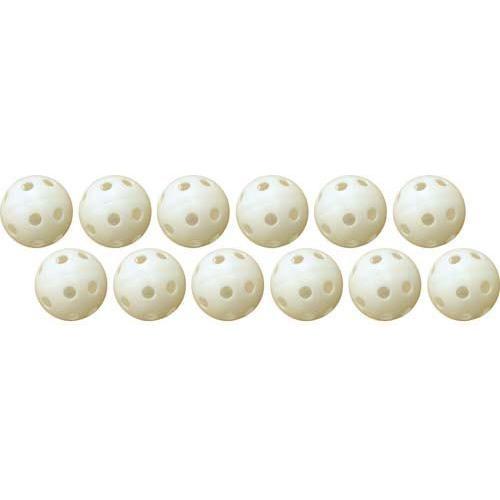 1 Dozen Poly Golf Balls w/ holes - White