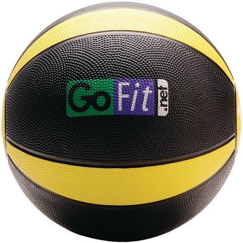 GoFit(R) GF-MB10 Medicine Ball (10lbs; Black & Yellow)