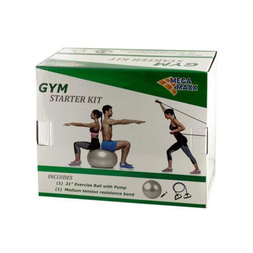 Gym Starter Kit with Exercise Ball Pump & Resistance Band ( Case of 3 )