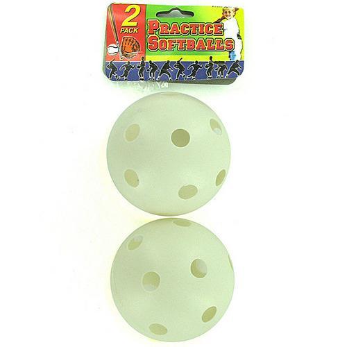 2 pack plastic practice softball ( Case of 24 )