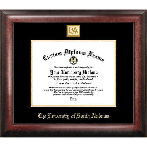 University of South Alabama Gold Embossed Diploma Frame