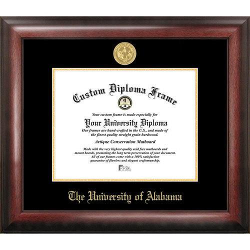 University of Alabama, Tuscaloosa Gold Embossed Diploma Frame