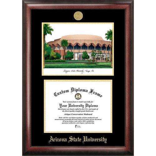 Arizona State University Gold Embossed Diploma Frame with Limited Edition Lithograph