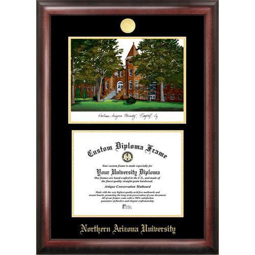 Northern Arizona University Gold Embossed Diploma Frame with Limited Edition Lithograph