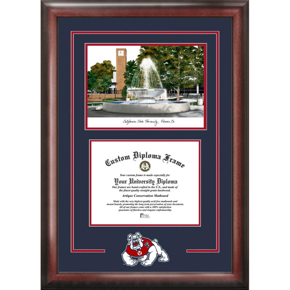 Cal State Fresno Spirit" Graduate Frame with Campus Image"