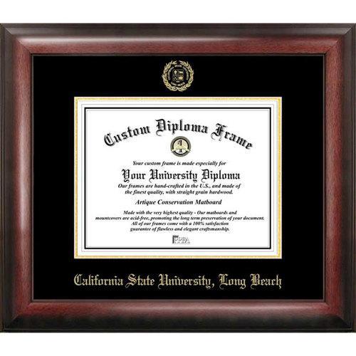 California State University, Long Beach Gold Embossed Diploma Frame