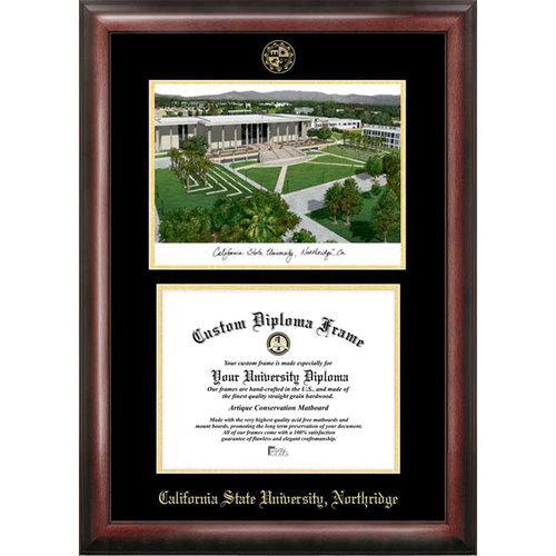 California State University, Northridge Gold Embossed Diploma Frame with Limited Edition Lithograph