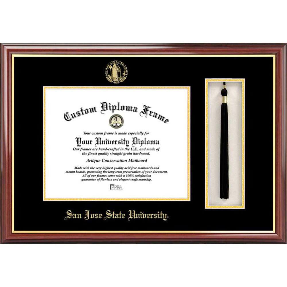 San Jose State University Tassel Box and Diploma Frame