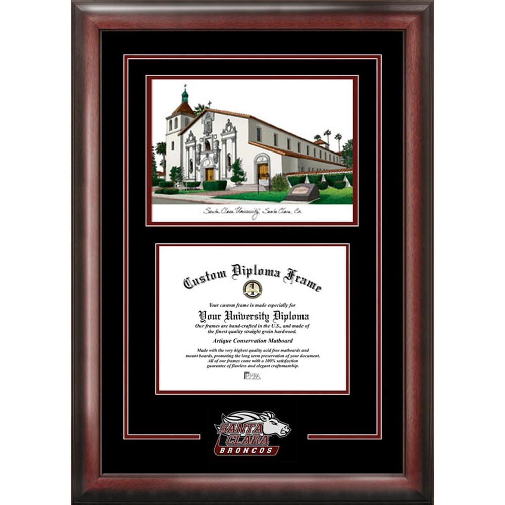 Santa Clara University Spirit" Graduate Frame with Campus Image"