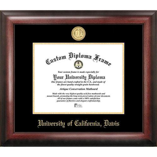 University of Cal Davis Gold Embossed Diploma Frame