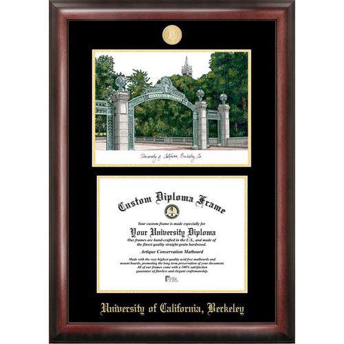 University of California, Berkley Gold Embossed Diploma Frame with Limited Edition Lithograph