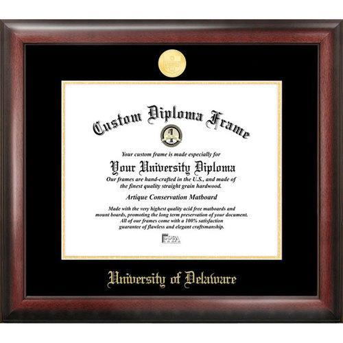 University of Delaware Gold Embossed Diploma Frame