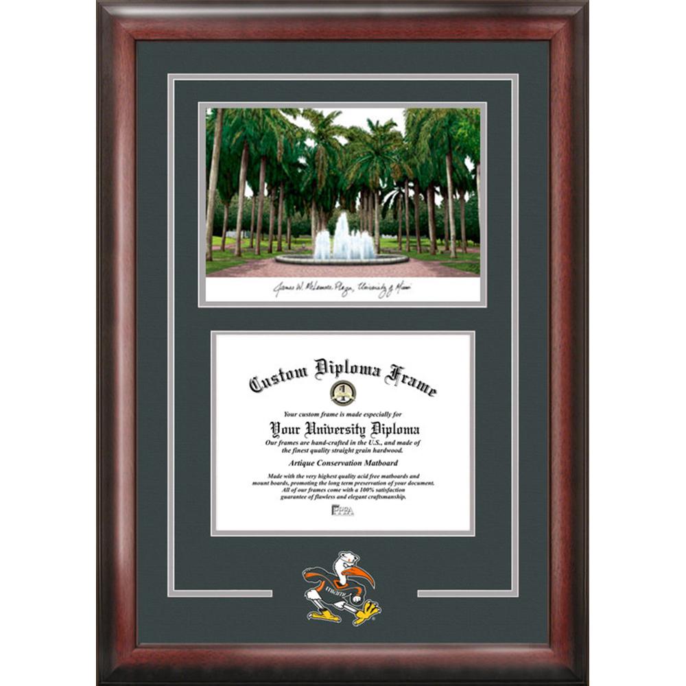 University of Miami Spirit" Graduate Frame with Campus Image"