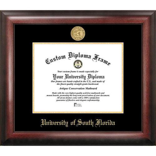 University of South Florida Gold Embossed Diploma Frame