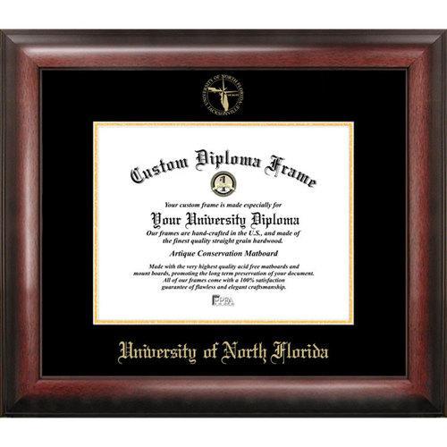 University of North Florida Gold Embossed Diploma Frame