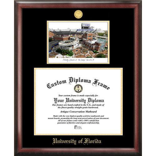 University of Florida, The Swamp Gold Embossed Diploma Frame with Limited Edition Lithograph